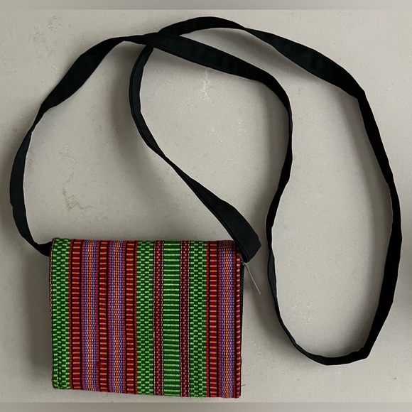 HANDMADE Mexican Guatemalan Worry Doll Coin Purse Bag Handbag Clutch Cross Body - Picture 12 of 17